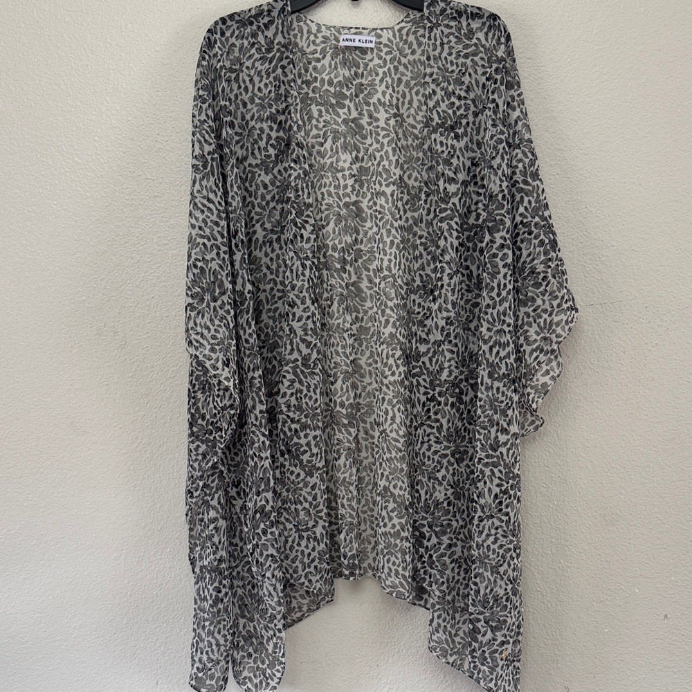 Anne Klein Semi Sheer Kimono One Size (Fits Most) NWOT